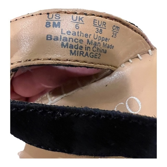 Franco Sarto | Mirage 2 Black Suede Wedge Espadrille sandals women’s 8 - Picture 9 of 10